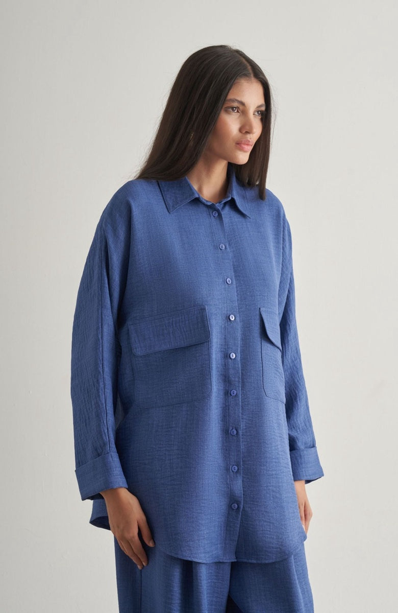  Mizalle Mizalle Tunic - Indigo - Bonton