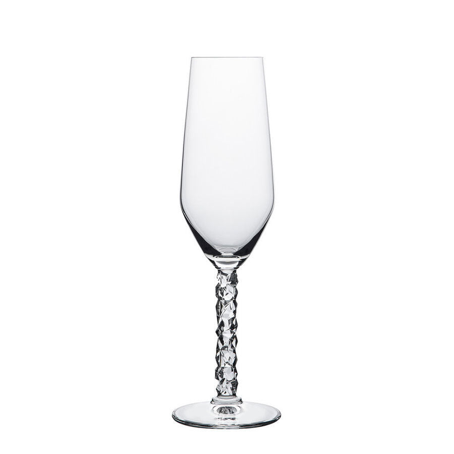  Orrefors Carat Champagne Flute Pair - Clear - Bonton