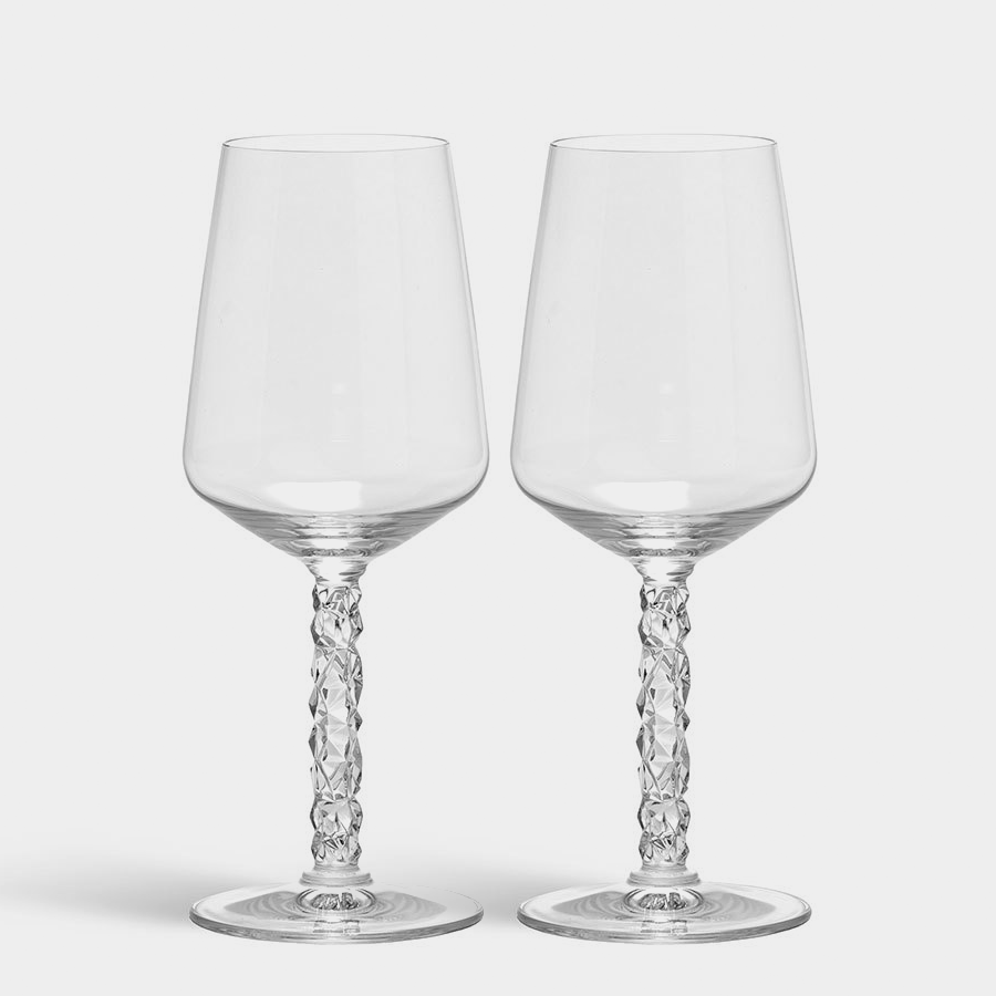  Orrefors Carat Wine Glass Pair - Clear - Bonton