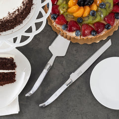 Connoisseur Laguiole 2-Piece Cake and Pie Server Set With Pearl White Handles