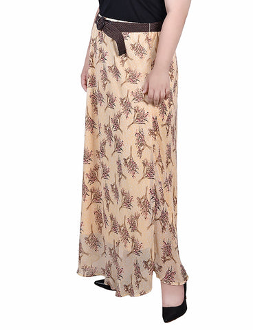 Plus Size Chiffon Maxi Skirt