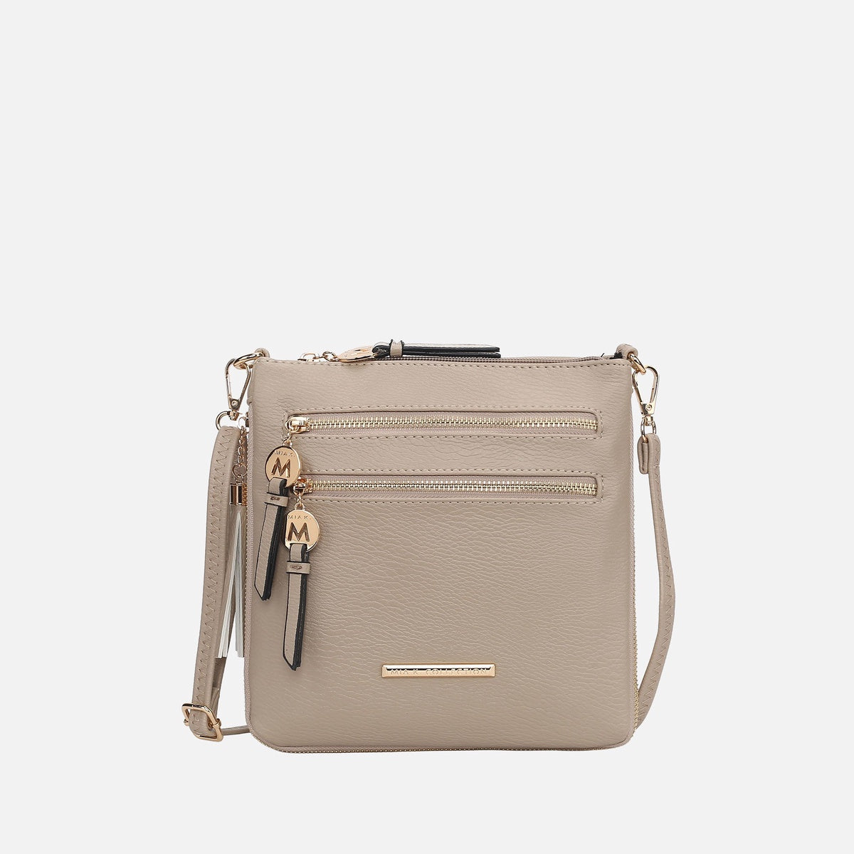  MKF Collection Angelina Expandable Crossbody Bag - Beige - Bonton