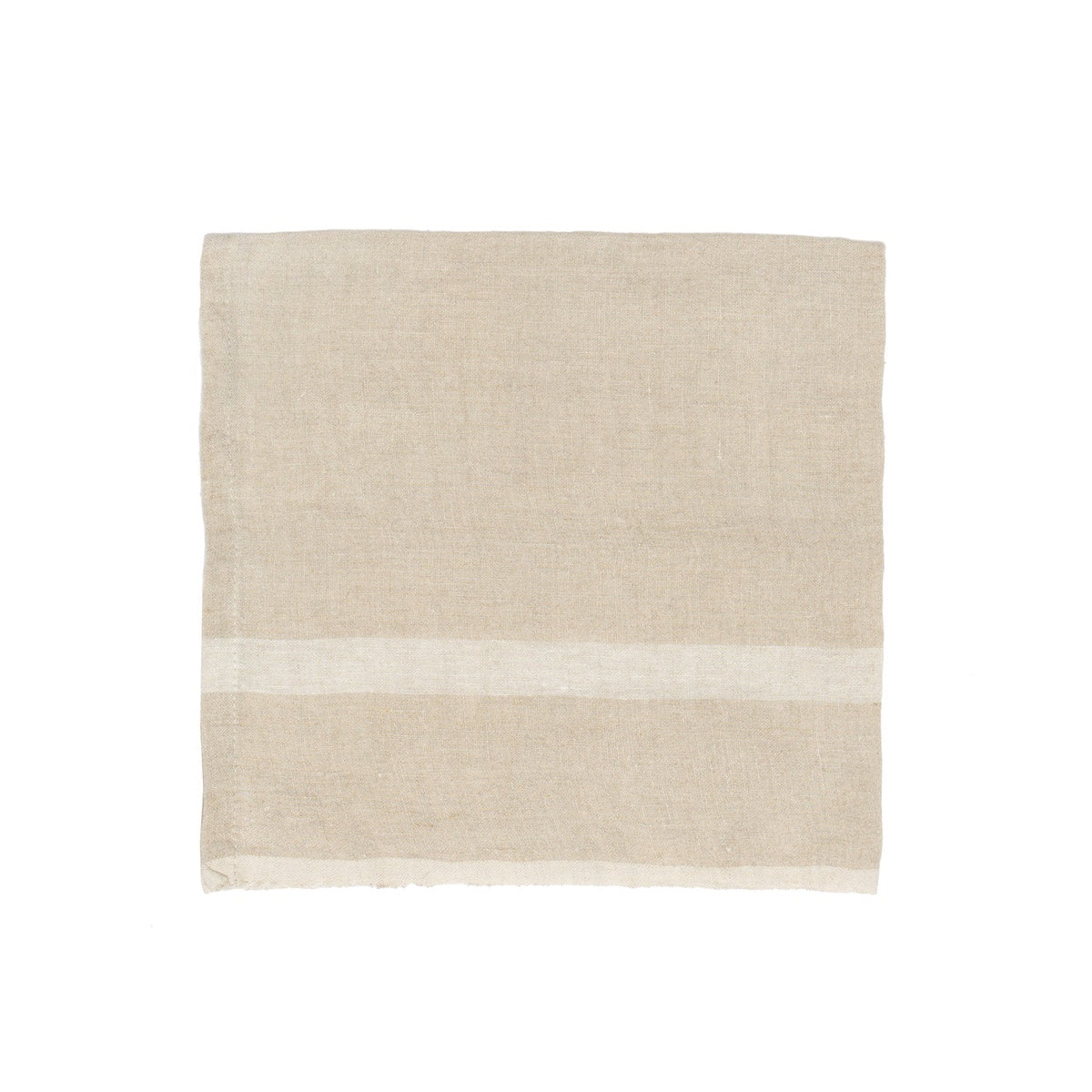  Caravan Laundered Linen Napkins, Set of 4 - Lime & Grey - Bonton