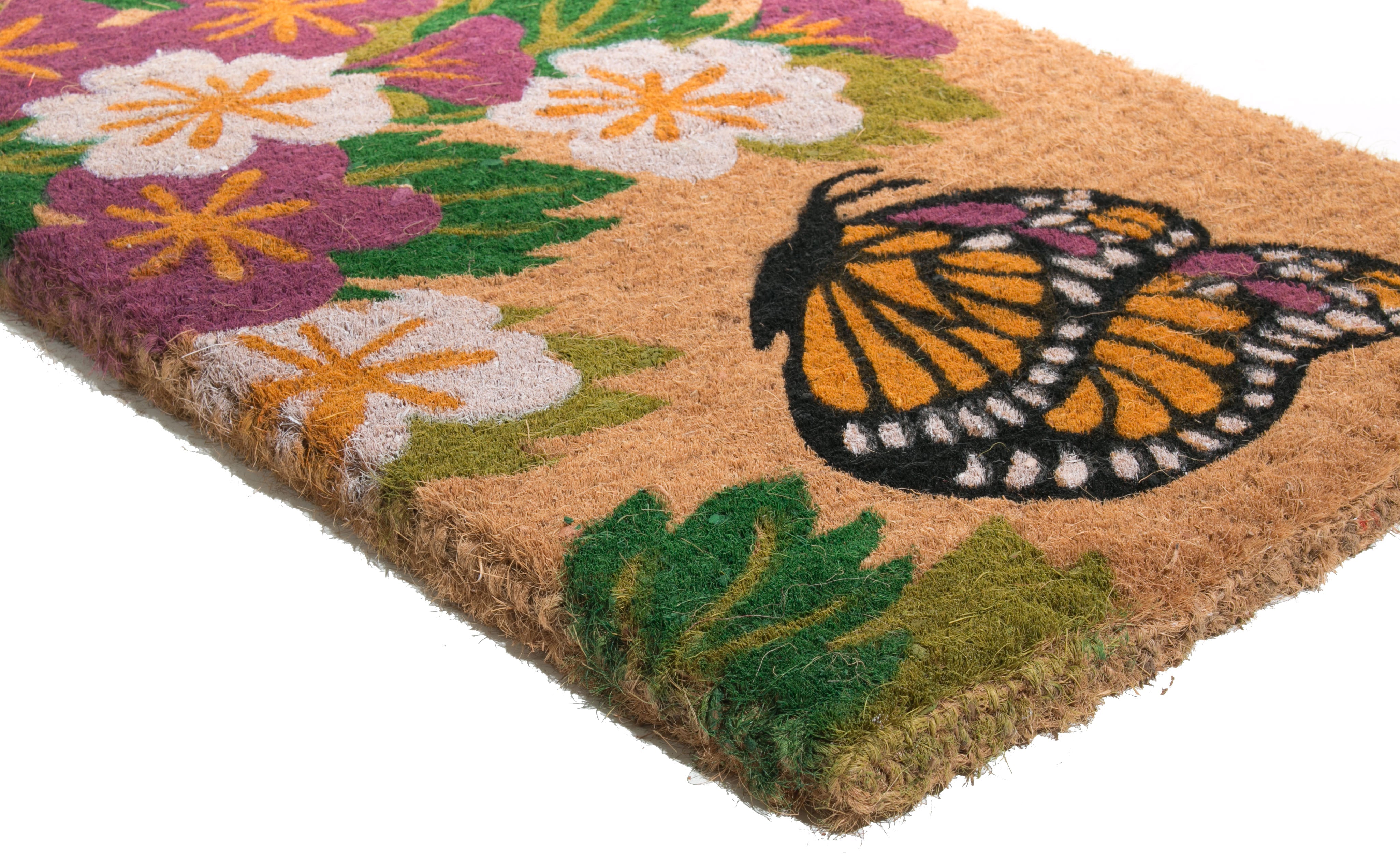  Imports Decor Butterfly Garden Doormat - N/A - Bonton