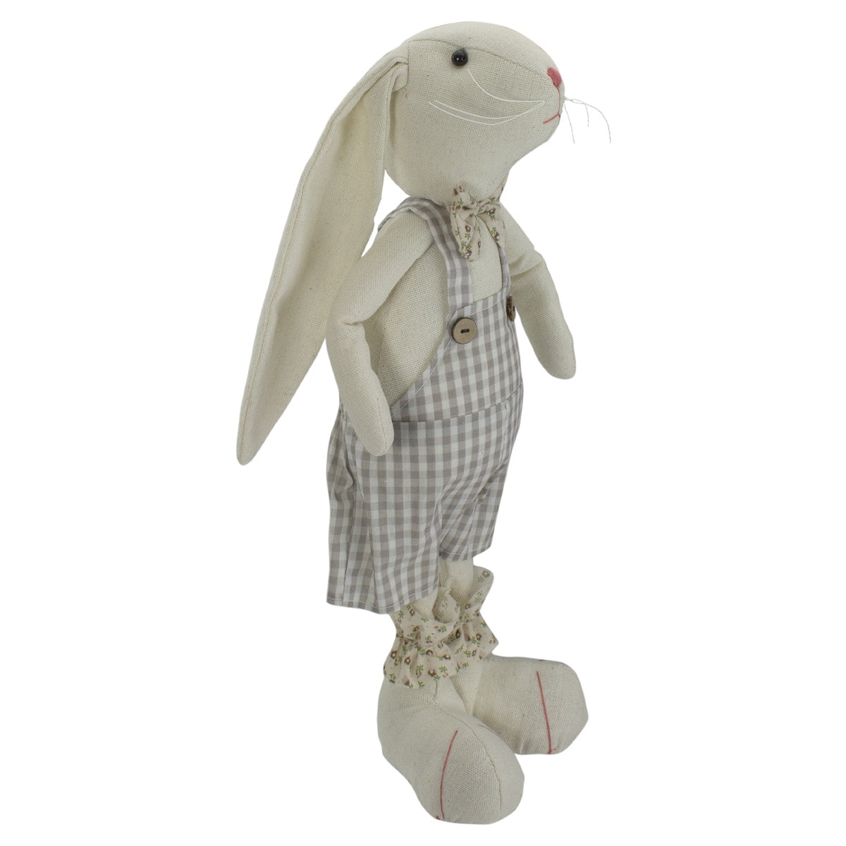  Northlight Standing Boy Easter Bunny Rabbit With Floral Bowtie Spring Figure - 14.5