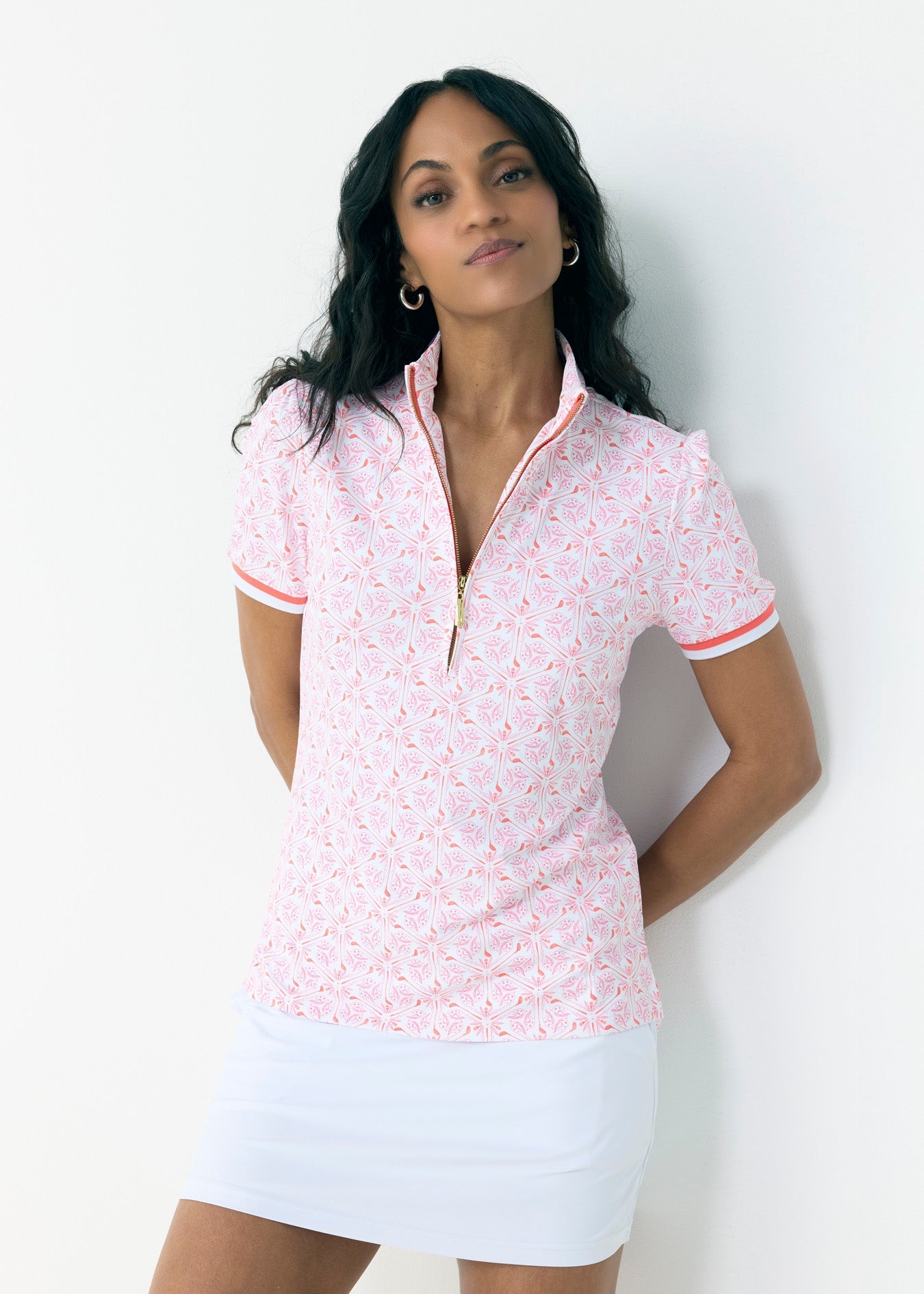  Cabana Life Golf Short Sleeve Collared 1/4 Zip - XS - Bonton