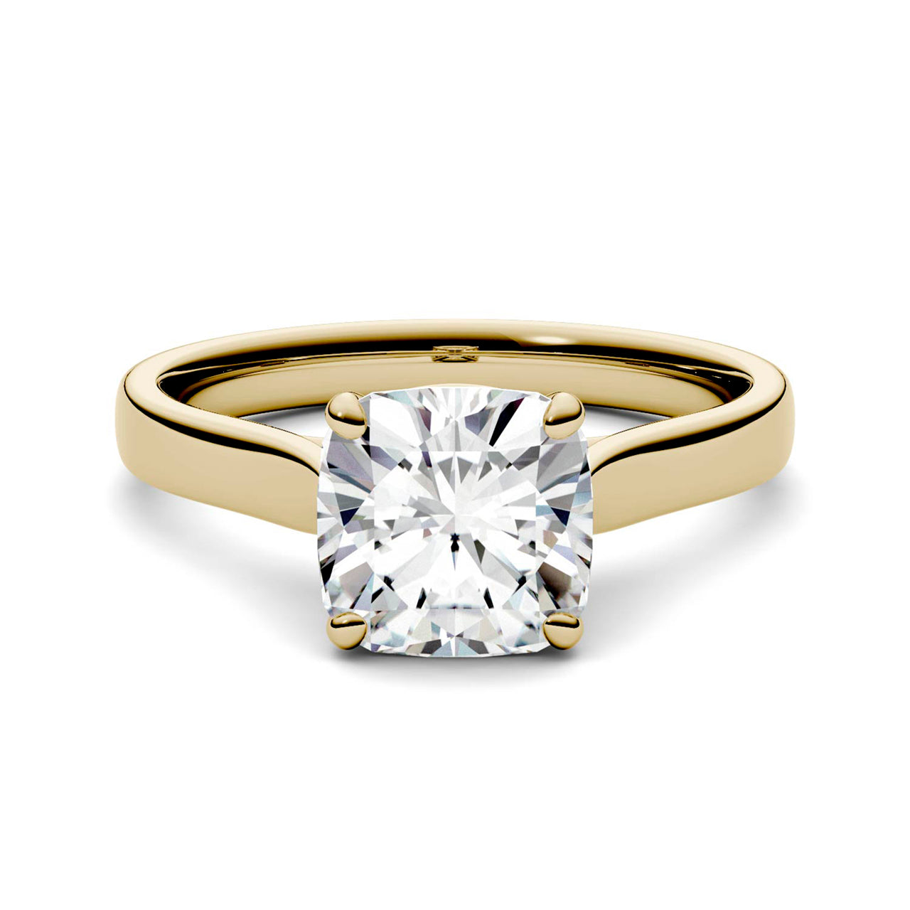  Charles & Colvard Charles & Colvard 2.00cttw Moissanite Cushion Solitaire Ring - White Gold - Bonton