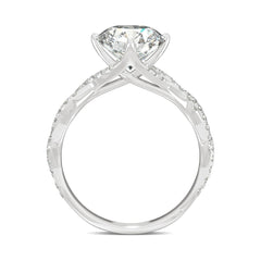 Charles & Colvard 2.30cttw Moissanite Twisted Band Engagement Ring