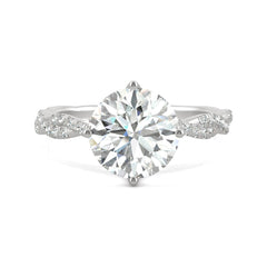 Charles & Colvard 2.30cttw Moissanite Twisted Band Engagement Ring