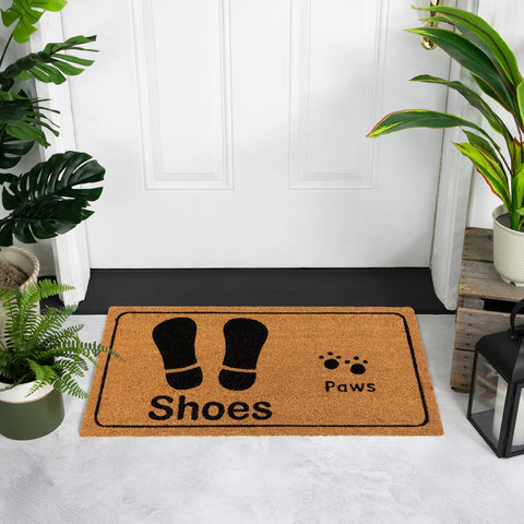 Shoe Prints and Paw Prints Doormat 18" X 30"