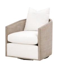 McGuire Swivel Club Chair White