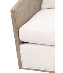 McGuire Swivel Club Chair White