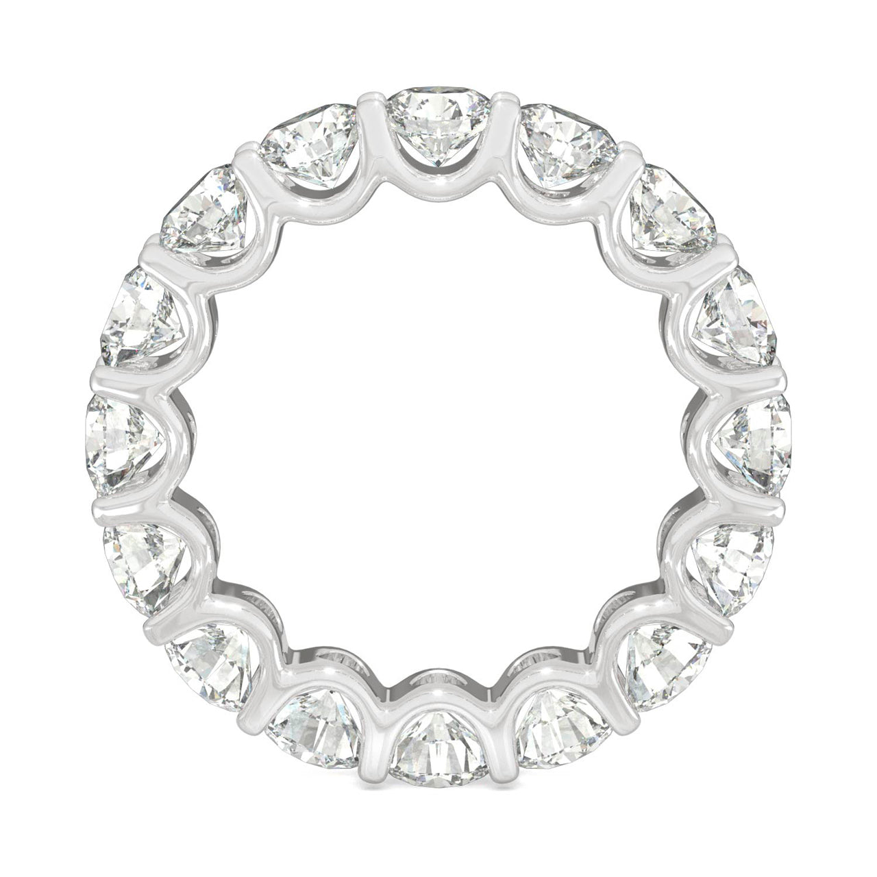  Charles & Colvard Charles & Colvard 5.00cttw Moissanite Eternity Band in 14k White Gold - White Gold - Bonton