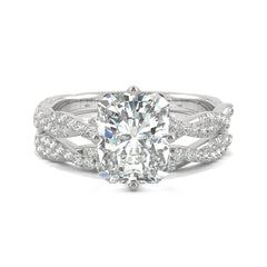 Charles & Colvard 3.42cttw Moissanite Radiant Bridal Set