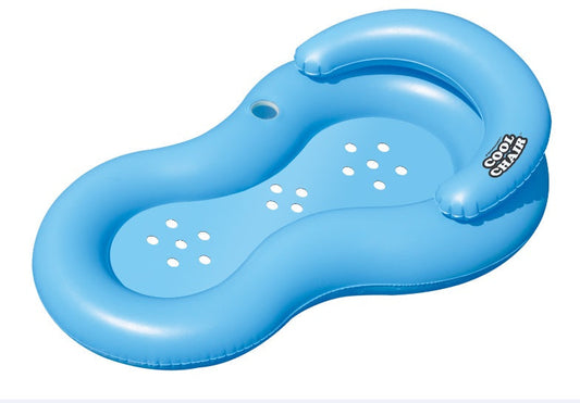 62.5" Inflatable Cool Chair Water Lounge Chair With Holes