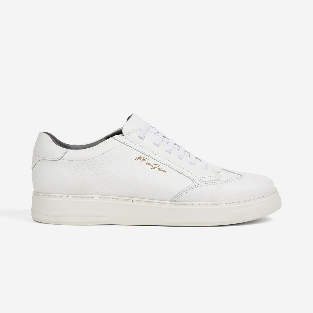  Gernie NYC 18's Garda Leather Laceless Low Top - White Grainy - Bonton