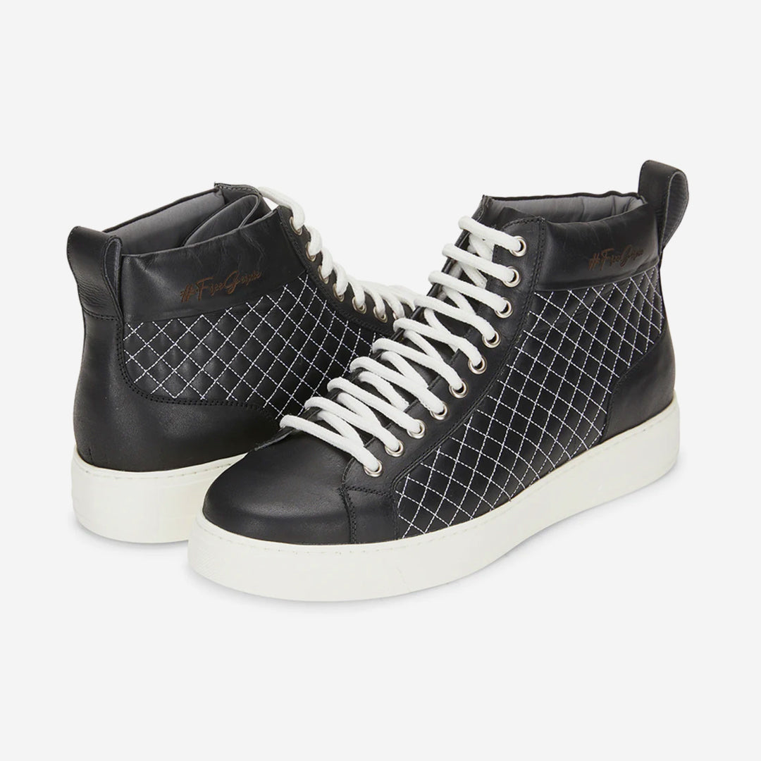  Gernie NYC 52's Quilted Napa High Top - Black - Bonton