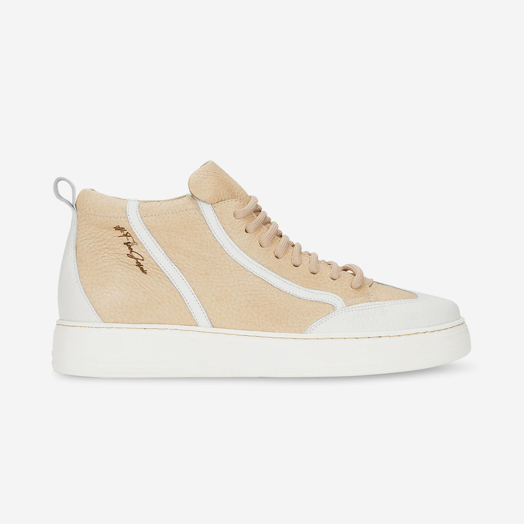  Gernie NYC 18's Garda Leather High Top - White - Bonton