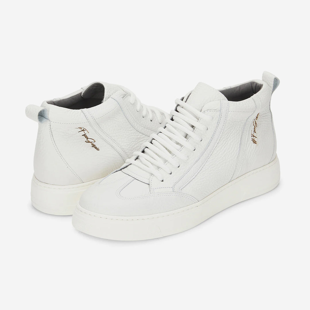  Gernie NYC 18's Garda Leather High Top - White - Bonton