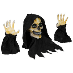 8" LED Lighted Grim Reaper With Sound Outdoor Halloween Decoration