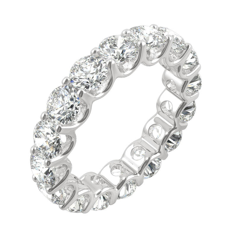  Charles & Colvard Charles & Colvard 5.00cttw Moissanite Eternity Band in 14k White Gold - White Gold - Bonton