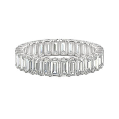 Charles & Colvard 3.00cttw Moissanite Emerald Cut Eternity Band