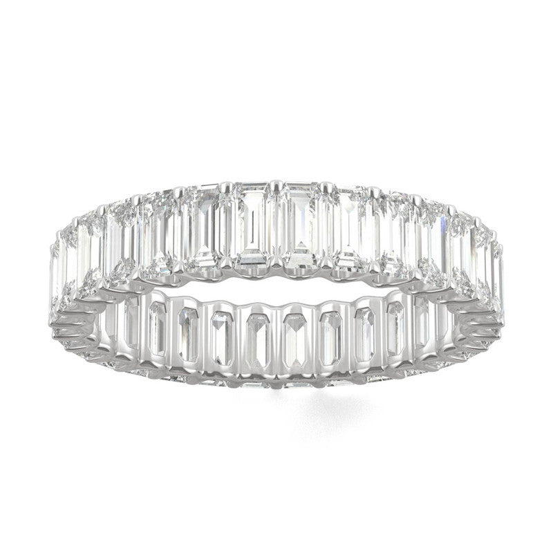  Charles & Colvard Charles & Colvard 3.00cttw Moissanite Emerald Cut Eternity Band - White Gold - Bonton