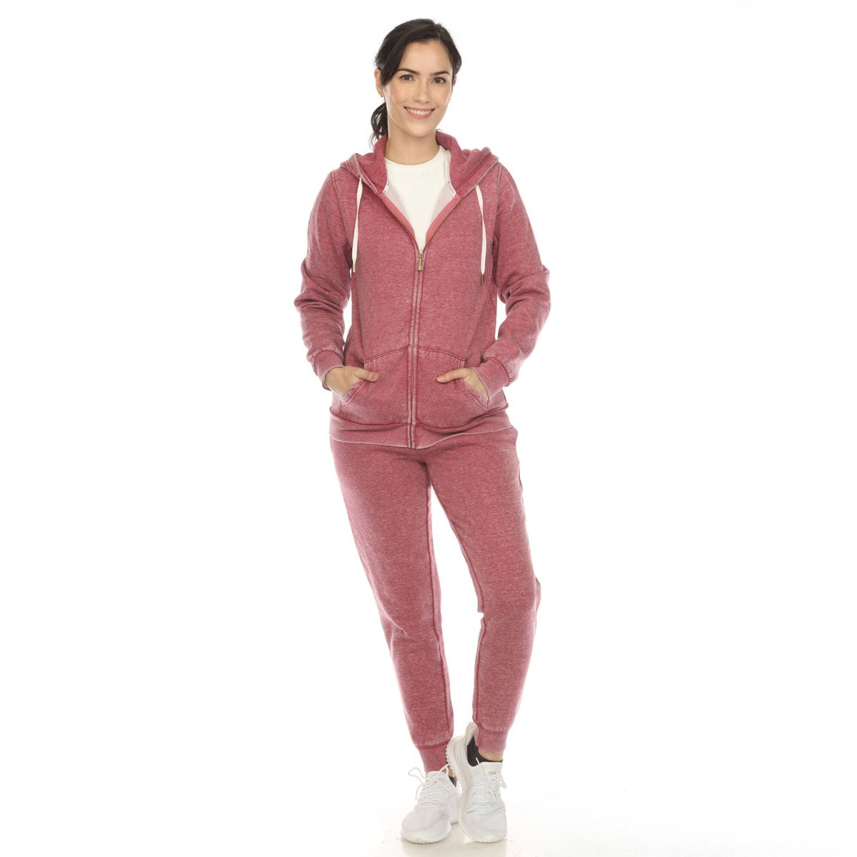  White Mark Women's Burnout Jogger Set - XL - Bonton