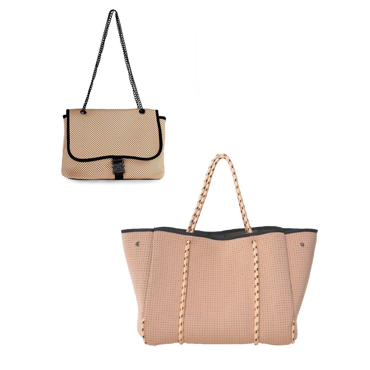  Pop Ups Brand Flap Crossbody + Everyday Tote - Tan - Default Title - Bonton