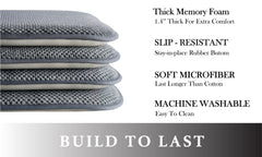 Dan River 2-4 Pack Memory Foam Non-Slip 16x16'' Chair Cushion Pad