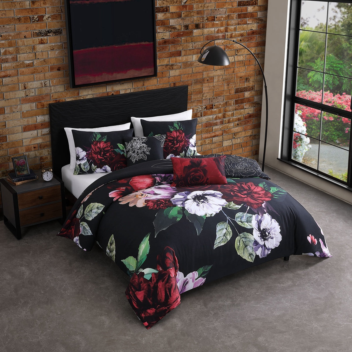  Bebejan® Bebejan Moody Painting 5 Piece Reversible Comforter Set - QUEEN - Bonton