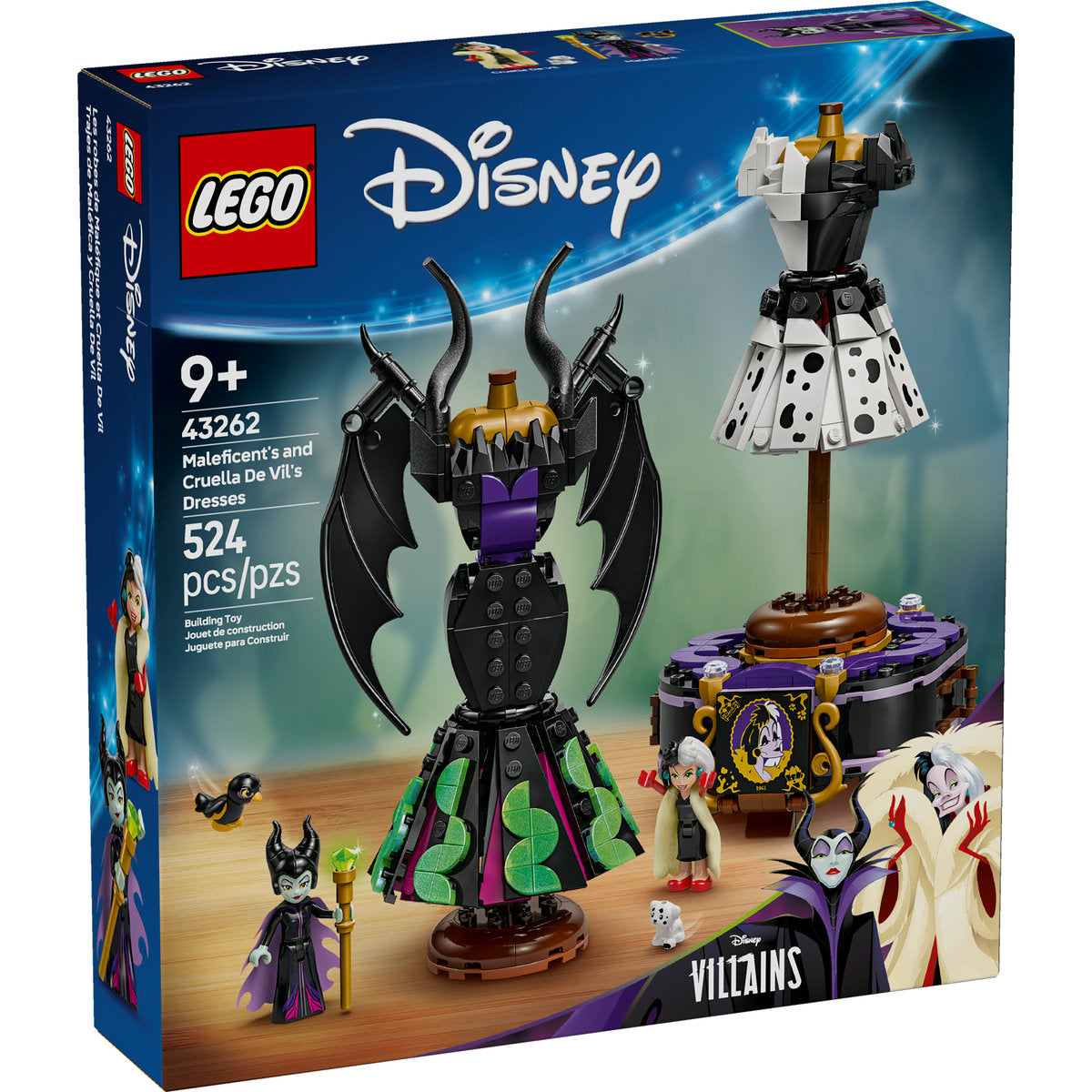  LEGO LEGO® ǀ Disney Villains Maleficent’s and Cruella De Vil’s Dresses 43262 - Disney - Bonton