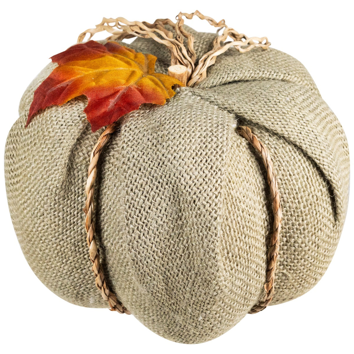  Northlight Burlap Autumn Harvest Pumpkin - 6.75