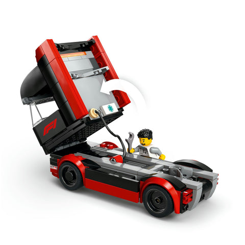 LEGO® City F1® Truck With RB20 & AMR24 F1® Cars Toy Racing Transporter Set