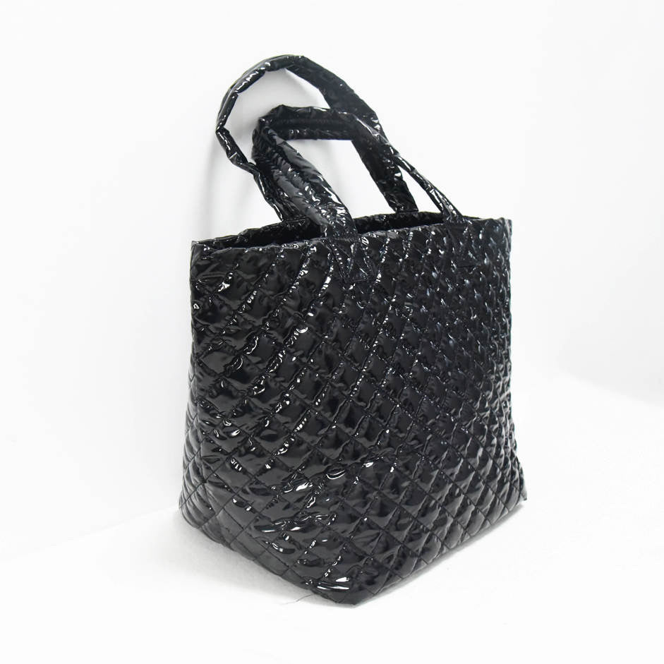  Lemonbella The Debra Diamond Tote Glossy Black - Default Title - Bonton