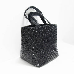 The Debra Diamond Tote Glossy Black