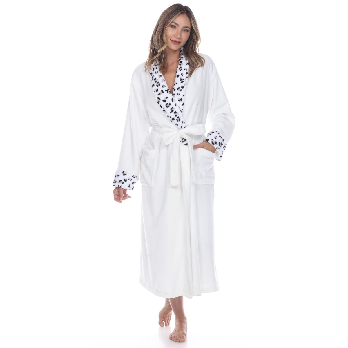  White Mark Women's Cozy Lounge Robe - S/M - Bonton