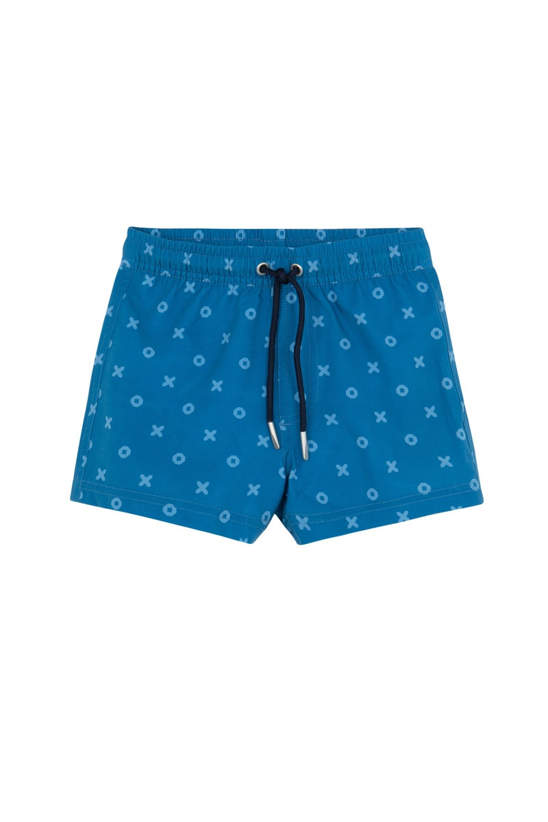  Gottex Kids Boys 2 Match Drawstring Swim Shorts-Navy/L.blu - Navy-Light Blue - Bonton