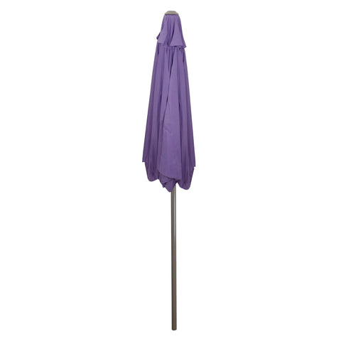 7.5ft Outdoor Patio Market Umbrella With Hand Crank  Purple