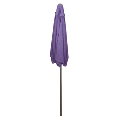 7.5ft Outdoor Patio Market Umbrella With Hand Crank  Purple