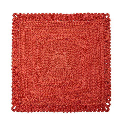 Loopy Abaca 14" Square Placemat - Set of 4
