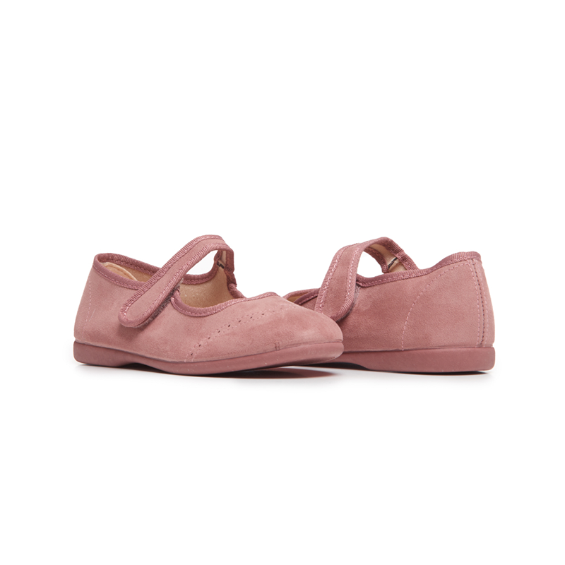  Childrenchic Suede Spectator Mary Janes in Pink - Blush - Bonton