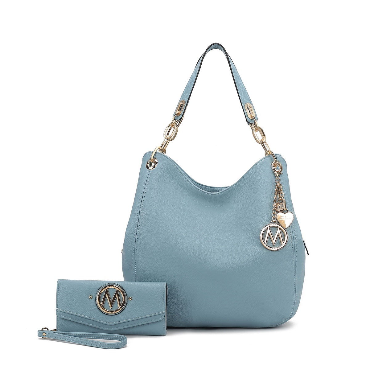  MKF Collection Ashley Hobo Bag and Wallet Set - Cognac Brown - Bonton