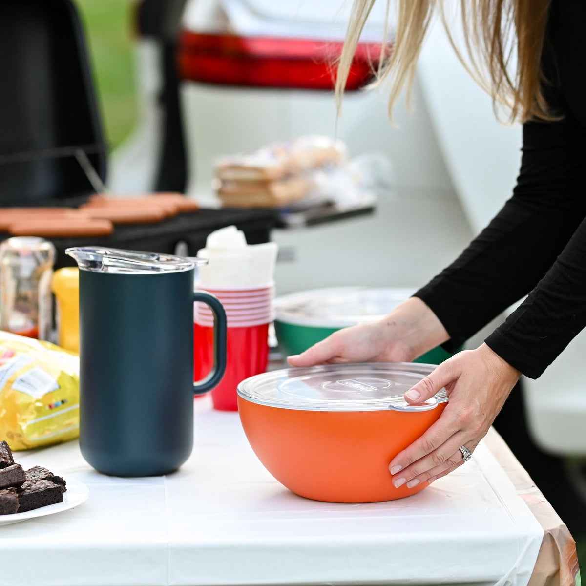  Served Served Vacuum-Insulated Large Serving Bowl (3Q) - Tangerine - Default Title - Bonton