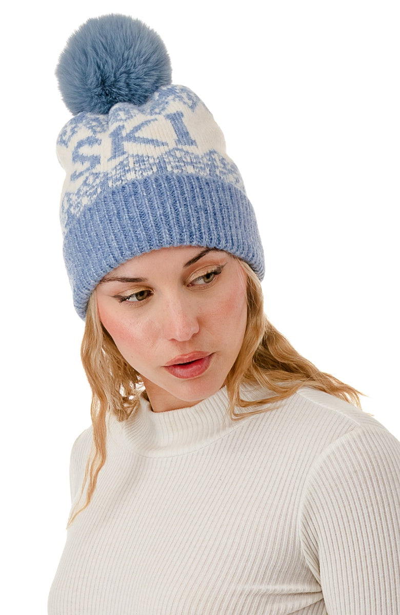  Marcus Adler Knit Ski Beanie - Blue - Bonton