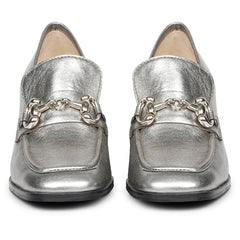 Vera Metallic - Heeled Loafers