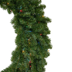 Pre-Lit Canadian Pine Artificial Christmas Wreath - 48" - Multicolor Lights