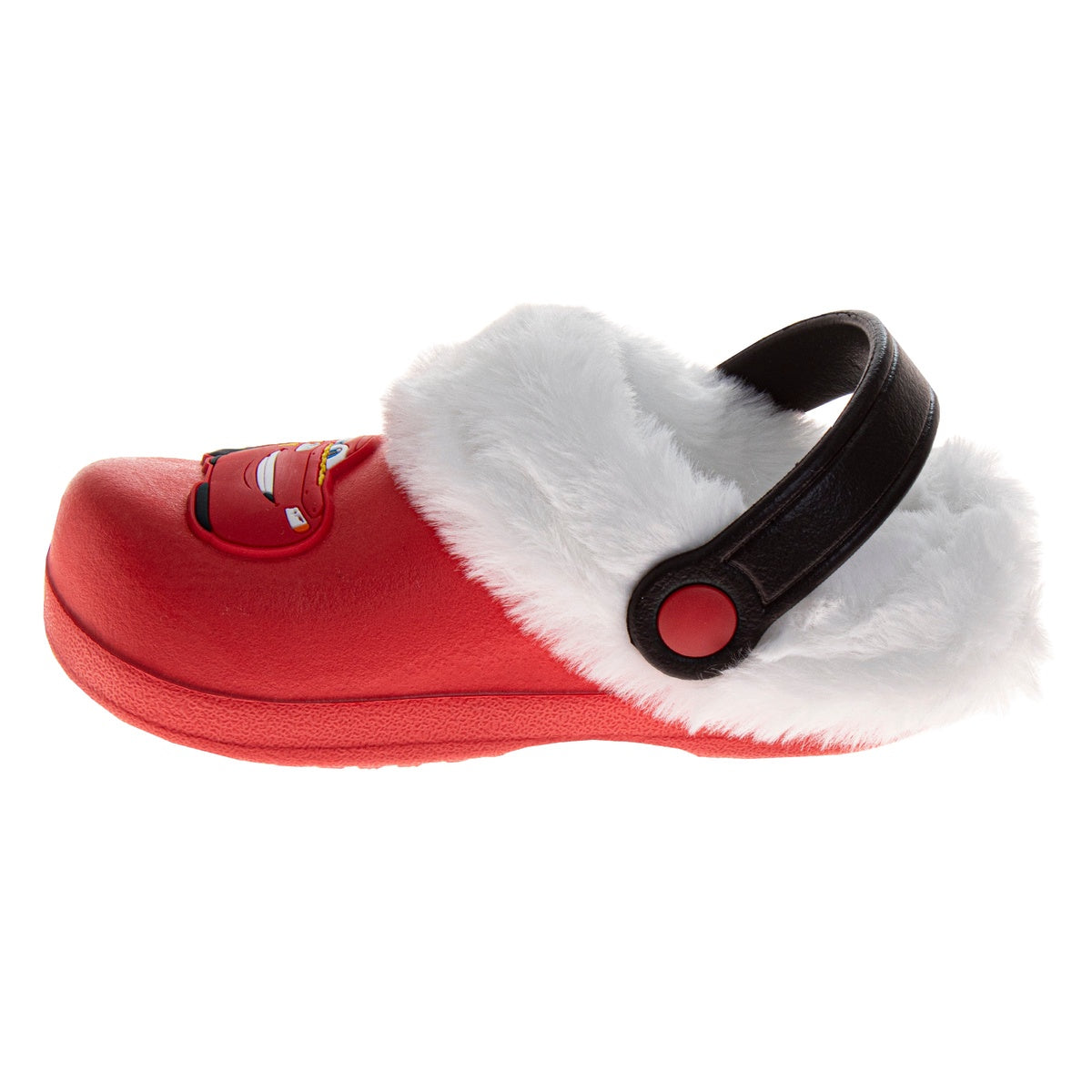  Josmo Disney Cars Lightning Mcqueen Fuzzy Fleece Lined Clogs for Boys Winter Warm Plush Garden Shoes (Toddler) - 5-6 - Bonton