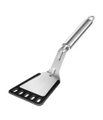 Moha! By Widgeteer Curva Angled Spatula, Stainless Steel/Silicone Gray
