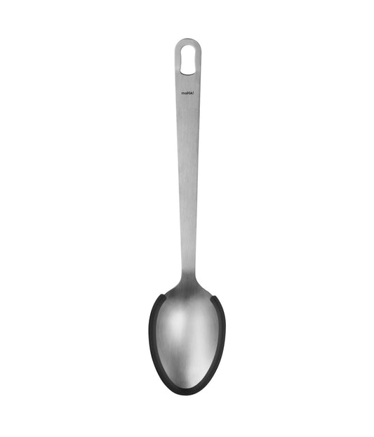 Moha! By Widgeteer Servizio Serving Spoon, Stainless Steel/Silicone Gray